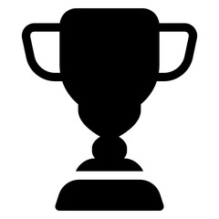 
A cup awarded as a prize for a victory, triumph in filled style 
