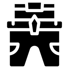 
Germany cultural dress, lederhosen filled icon 
