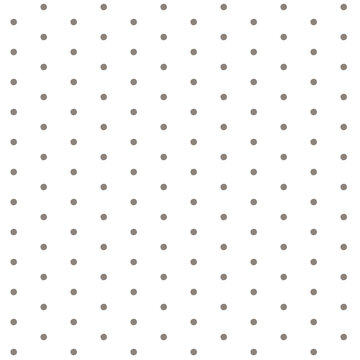 Polka dot vector ornament, confetti seamless pattern. Gray elements on white background.