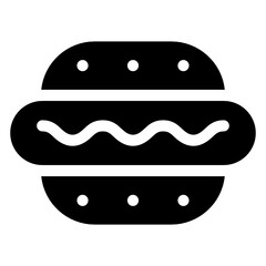 
Glyph icon of hamburger, filled vector 
