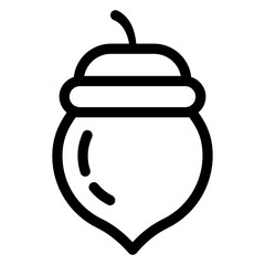 
Acorn icon design, oak nut vector 
