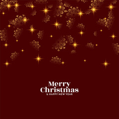 Merry Christmas festival background with glitter stars