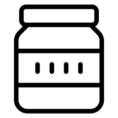 
An icon of jam jar in modern filled style 
