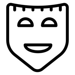 
German culture mask, face mask in modem filled style 
