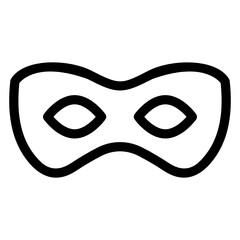 
Eye mask icon in modern filled style, venetian mask 
