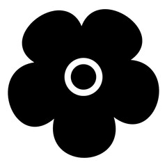 
Common poppy flower icon in modern editable style 
