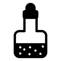 

Wine drink bottle with glass, alcoholic beverage solid icon
