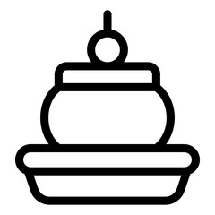 
Traditional burning spanish candle solid icon design
