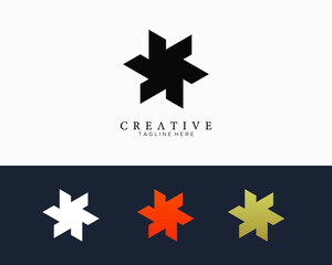 Obraz premium Modern geometric logo template. futuristic symbols