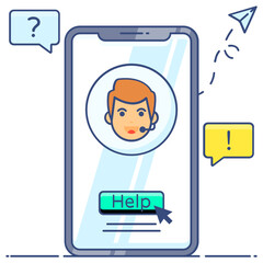 
Modern style icon of chat help, editable vector 
