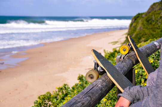 skating by the beach - Powered by Adobe
