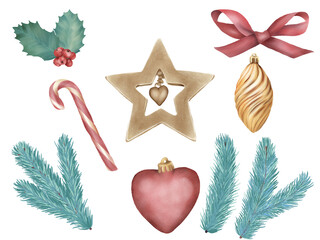 Christmas Tree Decoration Set With Toys
