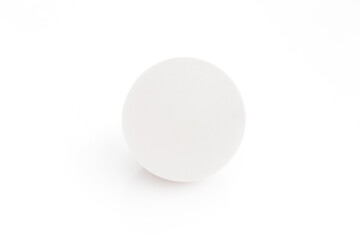 Table tennis ball on a white background.