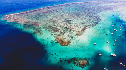 Fototapeta na wymiar aerial view of island