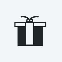 Gift vector icon for web and design