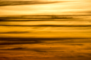 Obraz premium Photograph of the sunset sky dyed in orange as a background material