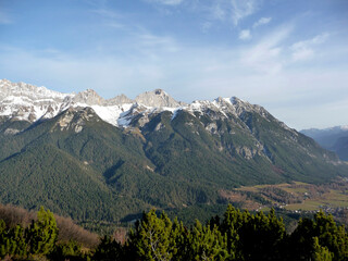 Mountain hiking tour to mountain Hohe Munde in Tyrol, Austria