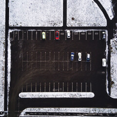 parking in the first frosts from a bird's eye view