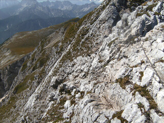 Mittenwald via ferrata in Bavarian Alps, Germany