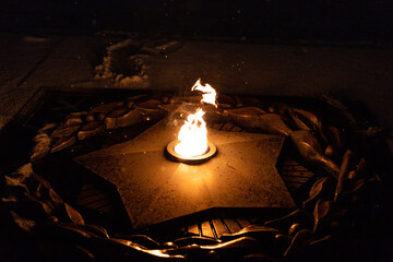 Eternal flame in memory of the past war