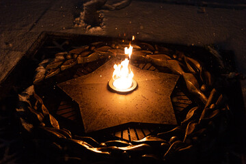 Eternal flame in memory of the past war