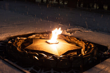 Eternal flame in memory of the past war