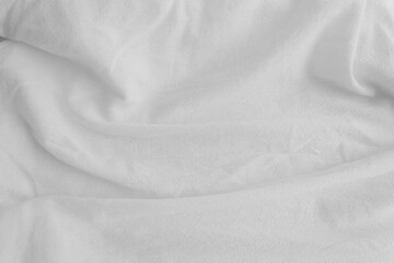 White rippled cotton fabric texture background