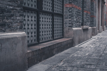 The detail of architecture in Xintiandi, the landmark in Shanghai, China.