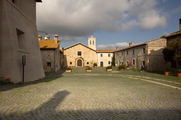 Church of the Holy of Sasso Cerveteri ,The 16th century church, With overlooks the square that...
