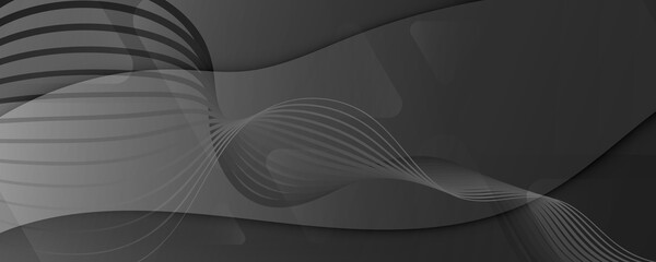 Gray Digital Background. Flow Abstract Design. 