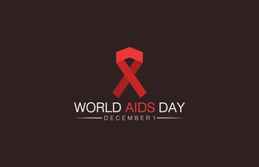 World AIDS Day with Red Color