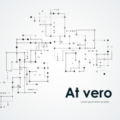 Social media background. Dotted line. Connected square lines