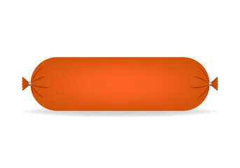Baloney sausage isolated on white, vector illustration © emilio100