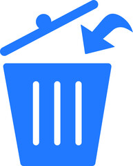 trash icon, dustbin icon, use dustbin icon