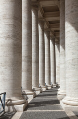 Papal Basilica of Saint Peter colonnade Vatican Rome Italy
