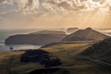 sunset in the Westman islands