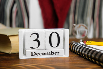 thirtieth day of winter month calendar december