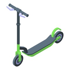 Electric scooter icon. Isometric of electric scooter vector icon for web design isolated on white background © ylivdesign