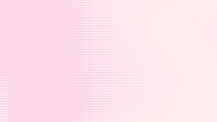 Dot pink white pattern gradient texture background. Abstract pop art halftone and retro style.