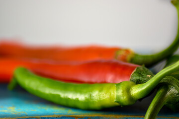 close up of hot peppers