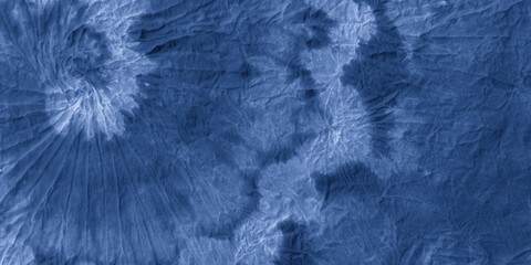 White Dyed Pattern. Retro Ink Spiral. Watercolour 