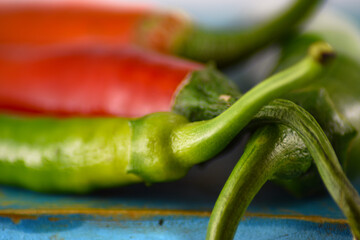 close up of hot peppers