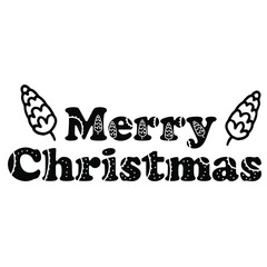Merry Christmas. Vector quote. Christmas design
