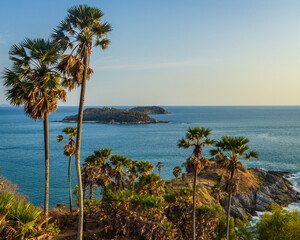view point mountain in sunsets colours