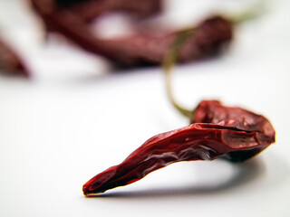 dried red hot chili peppers