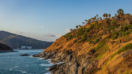 view point mountain in sunsets colours