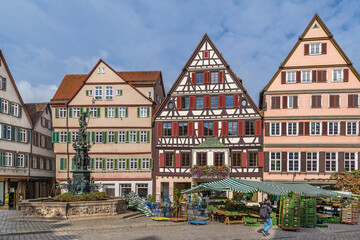 Obraz premium Market Square, Tubingen, Germany