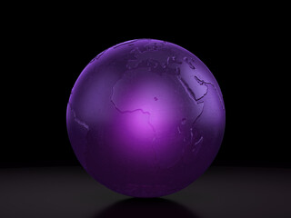 Glass world globe