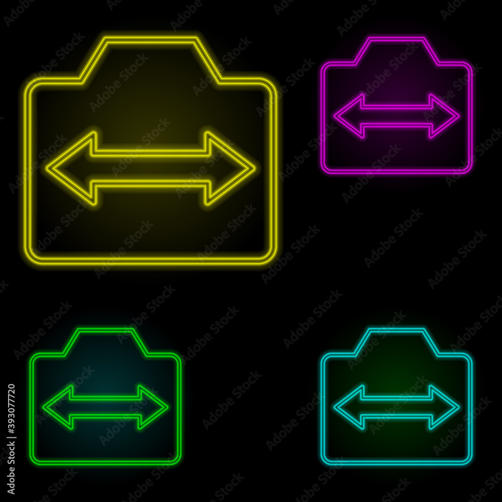 Aufkleber switch camera sign neon color set icon. simple thin line, outline vector of image icons for ui and u