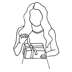 Gift Box, Present Box Vector Art Illustration. Christmas gift. Birhday gift